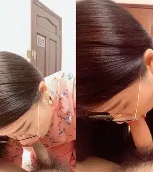 Cô giáo kính cận thích được quay clip để thể hiện kỹ năng mút cu