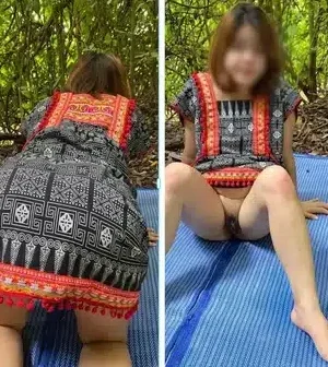 Public em gái dân tộc Tây Nguyên ở trong rừng